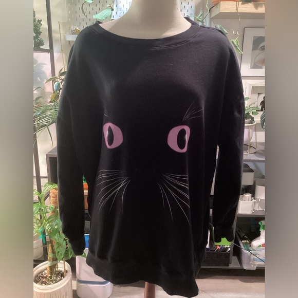 Wildfox oversize cat sweater. Size xs. - Picture 2 of 7